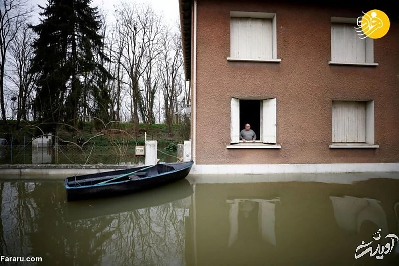 جاری شدن سیل در فرانسه + تصاویر